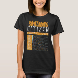 Senior Citizen Texting Code Cool Grandpa Grandma T-Shirt