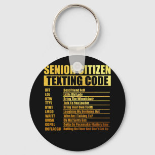 Senior Citizen's Texting Code Grandpa Key Ring