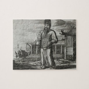 Senior Civil Servant Collecting Taxes, illustratio Jigsaw Puzzle