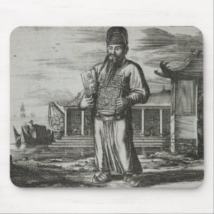 Senior Civil Servant Collecting Taxes, illustratio Mouse Pad