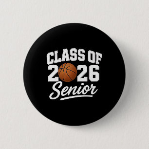 Senior Cl 2026 Basketball Champion School Spirit A 6 Cm Round Badge