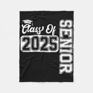 Senior Cl Of 2025 Graduation 2025 Back To School Fleece Blanket