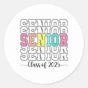 Senior Cl Of 2025 Graduation Senior 2025 Classic Round Sticker