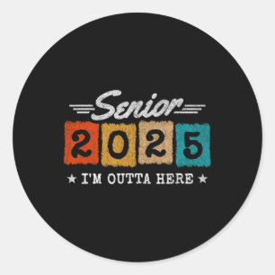 Senior Cl Of 2025 - Senior Graduation 2025 - Senio Classic Round Sticker