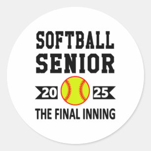 Senior Cl Of 2025 Softbyll Senior Night Graduation Classic Round Sticker