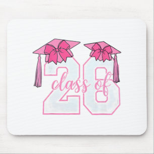 Senior Cl Of 2026 Coquette Bow 2026 Graduation Gir Mouse Pad