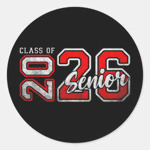 Senior Cl Of 2026 Graduation Back To School Senior Classic Round Sticker