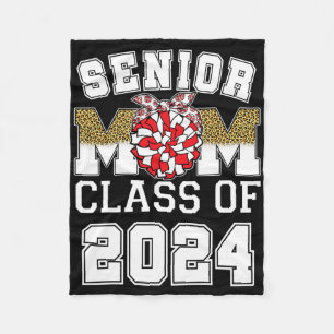 Senior Cl Of Cheerleading Player Graduate Leopard  Fleece Blanket