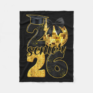Senior Class 2026 Girl Graduation Artwork Fleece Blanket