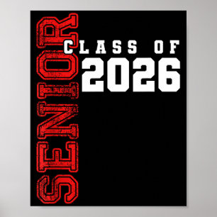 Senior Class 2026 Graduation Grad Illustration Poster