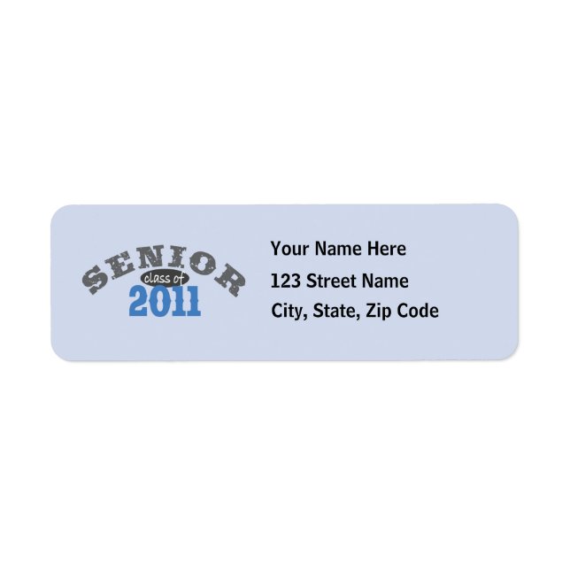 Senior Class of 2011 Return Address Label (Front)