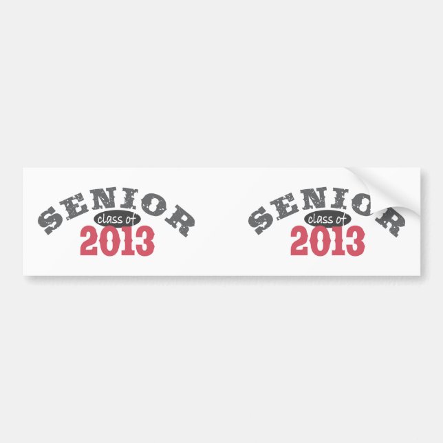Senior Class of 2013 Bumper Sticker (Front)