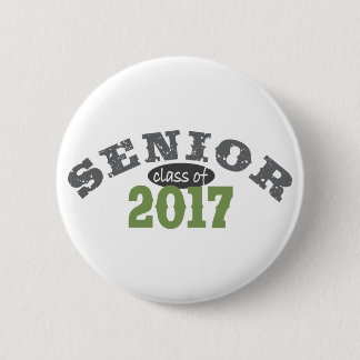Senior Class of 2017 Green 6 Cm Round Badge