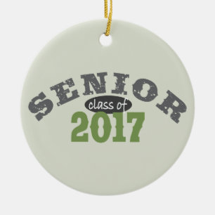 Senior Class of 2017 Green Ceramic Tree Decoration
