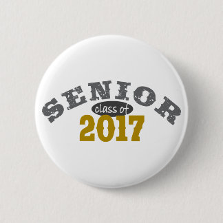 Senior Class of 2017 Yellow Gold 6 Cm Round Badge