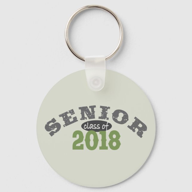 Senior Class of 2018 Green Key Ring (Front)
