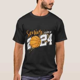 Senior Class Of 2024 Basketball Grad 24 Graduation T-Shirt