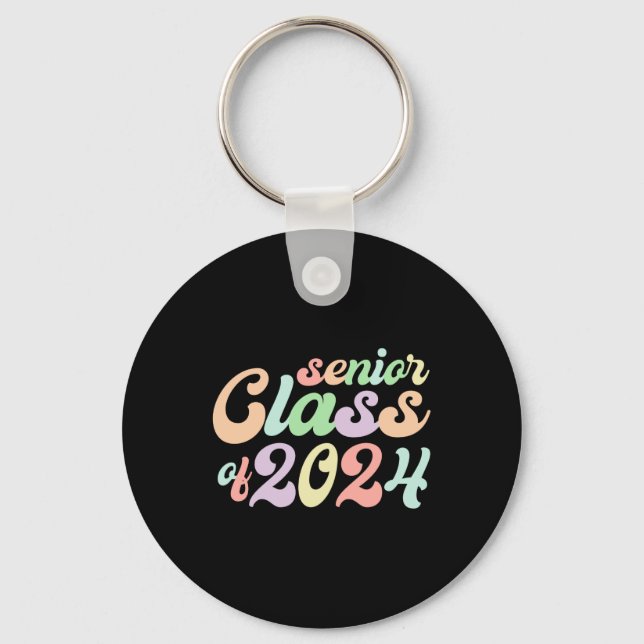 Senior Class Of 2024 Colourful Key Ring (Front)