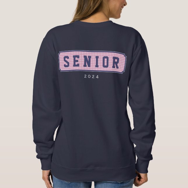 Senior Class of 2024 Gingham Graduation Sweatshirt (Back)
