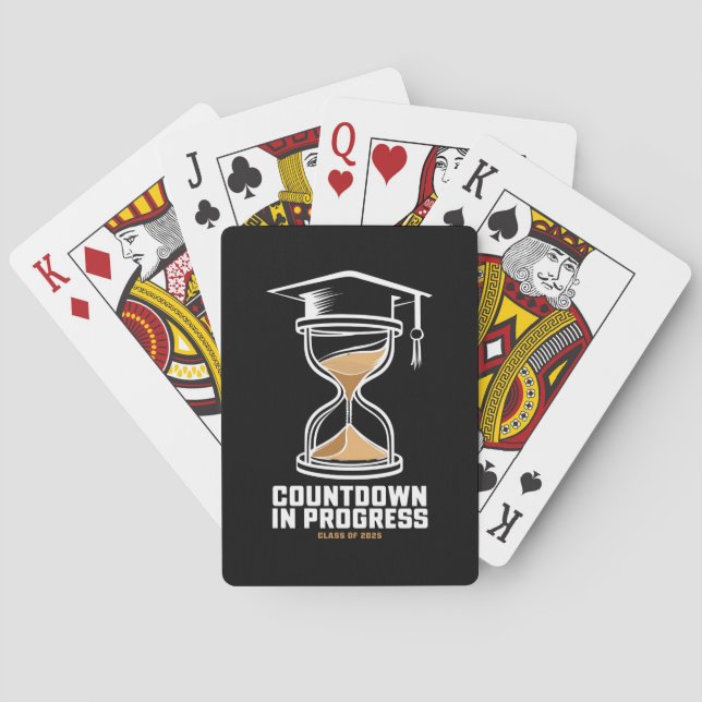 Senior Class Of 2025 Countdown to Graduation Gift Playing Cards (Back)