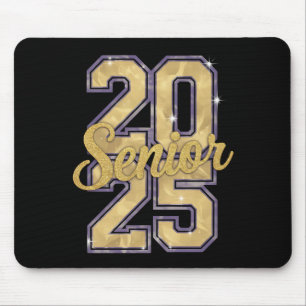 Senior Class Of 2025 Gold Graduation Graduate Mouse Pad