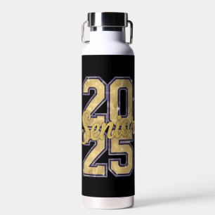 Senior Class Of 2025 Gold Graduation Graduate Water Bottle