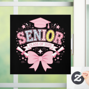 Senior Class Of 2025 Graduation Pink Coquette Bow