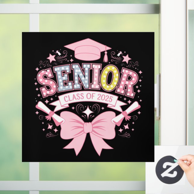 Senior Class Of 2025 Graduation Pink Coquette Bow (Home)