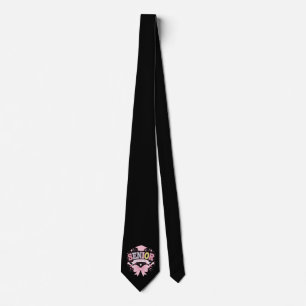 Senior Class Of 2025 Graduation Pink Coquette Bow Tie