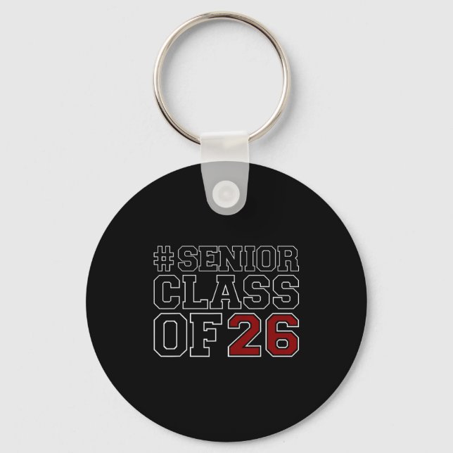 Senior class of 2026 graduate high school key ring (Front)