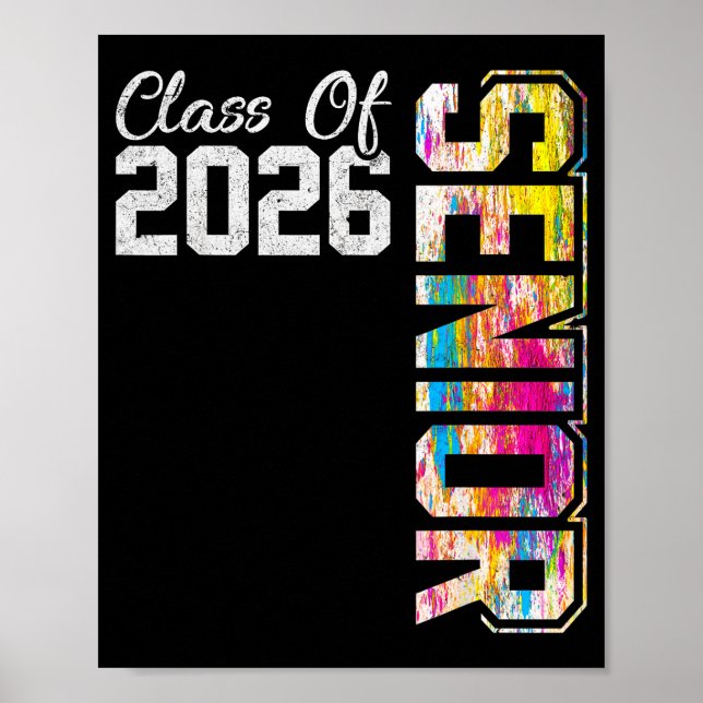 Senior class of 2026 graduate high school poster (Front)