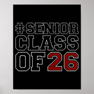 Senior class of 2026 graduate high school poster