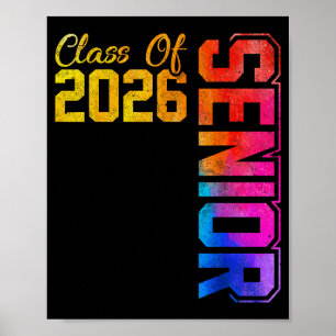 Senior class of 2026 graduate high school poster