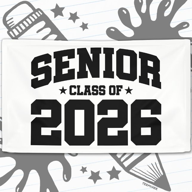 Senior Class of 2026 Graduation Bold Typography Banner (Creator Uploaded)