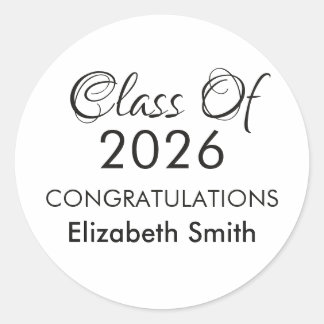 Senior Class of 2026 Graduation High School Grad  Classic Round Sticker