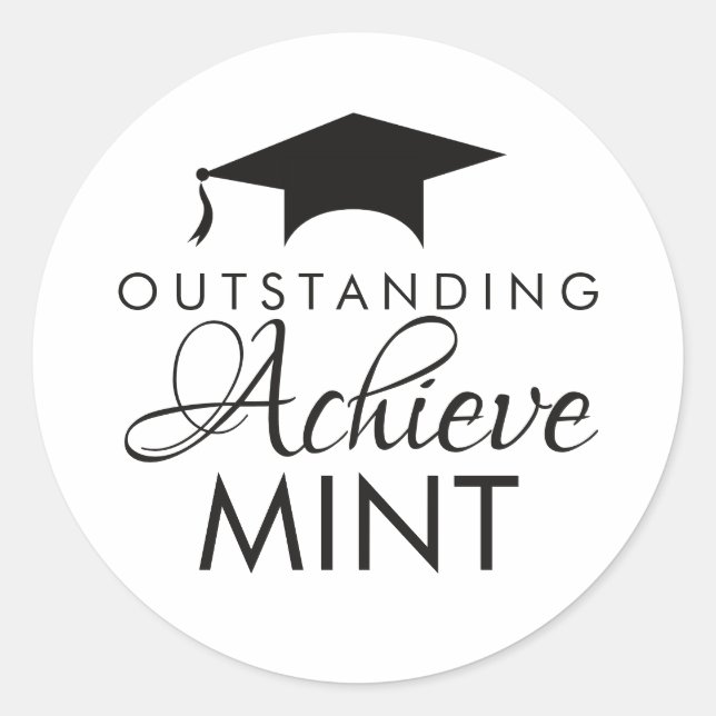 Senior Class of 2026 Graduation Party Mint  Classic Round Sticker (Front)