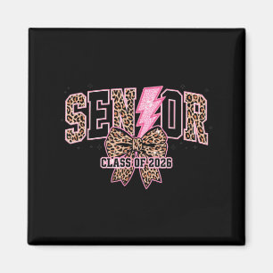 Senior class of 2026 leopard print graduation girl magnet