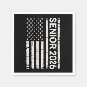 Senior Class Of 2026 Patriotic American USA Flag Napkin