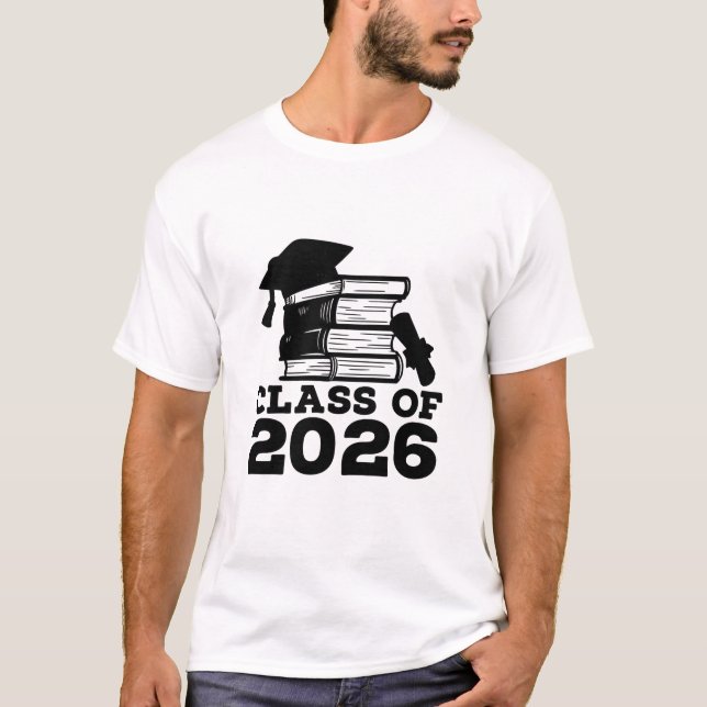 "Senior Class of 2026" Retro Graduation T-Shirt (Front)