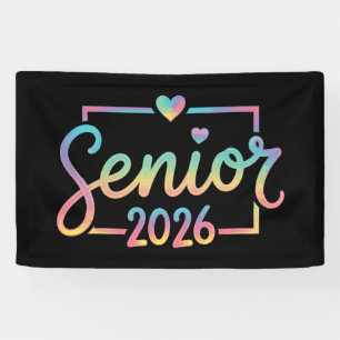 Senior Class Of 2026 Tie Dye Graduation 26 Grad Banner