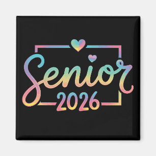Senior Class Of 2026 Tie Dye Graduation 26 Grad Magnet