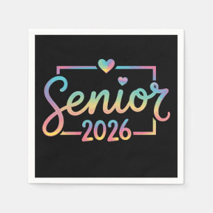 Senior Class Of 2026 Tie Dye Graduation 26 Grad Napkin