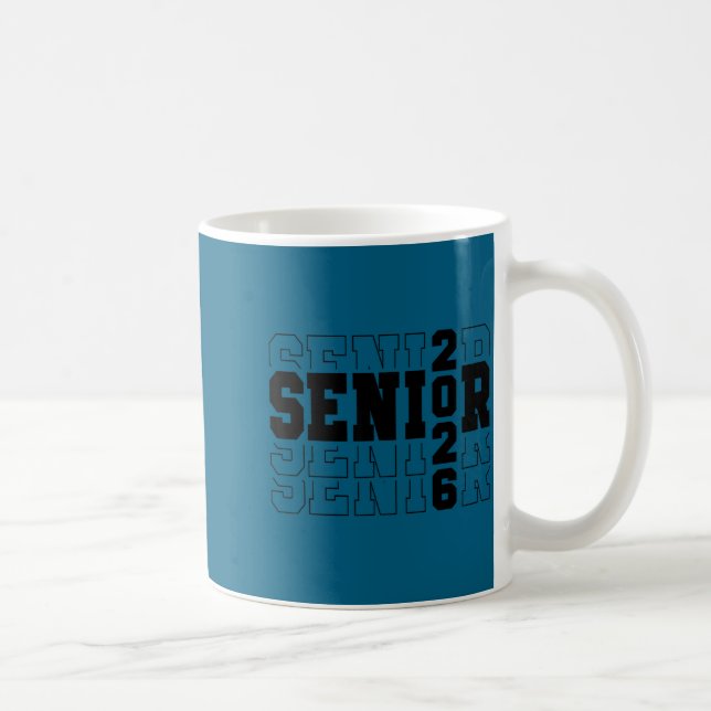 Senior class of 2026 varsity text graduation  coffee mug (Right)