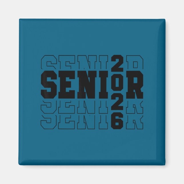Senior class of 2026 varsity text graduation  magnet (Front)