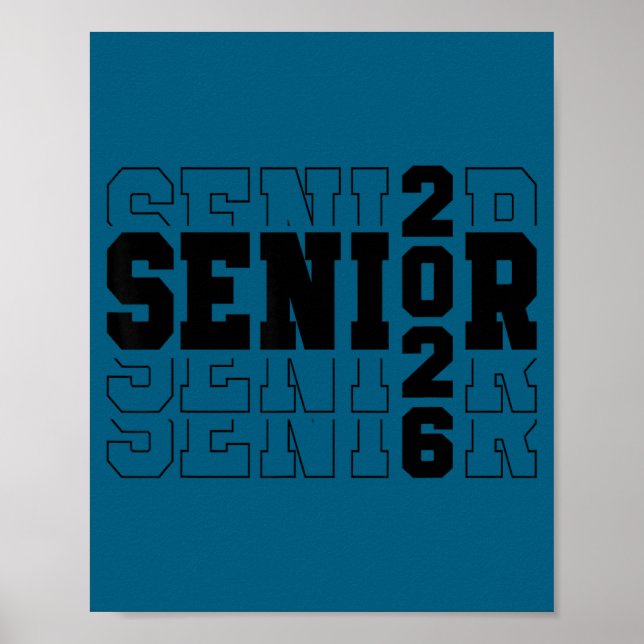 Senior class of 2026 varsity text graduation  poster (Front)