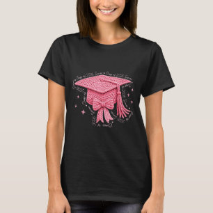 Senior class of 2027 graduation coquette bow yarn T-Shirt