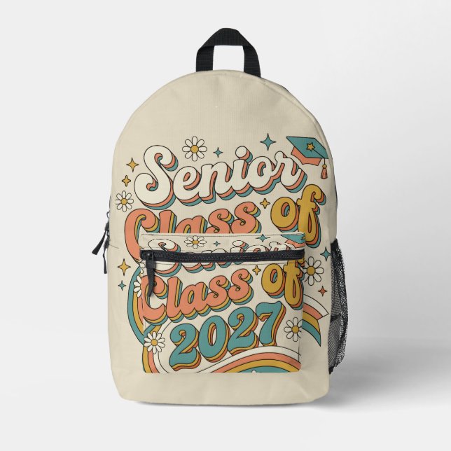 Senior Class Of 2027. Printed Backpack (Front)