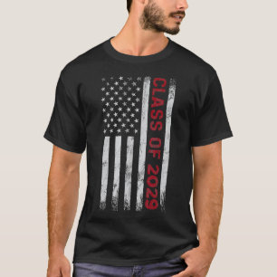 Senior Class of 2029 American Flag Graduation 29 G T-Shirt