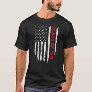 Senior Class Of 2031 Graduation Patriotic American T-Shirt