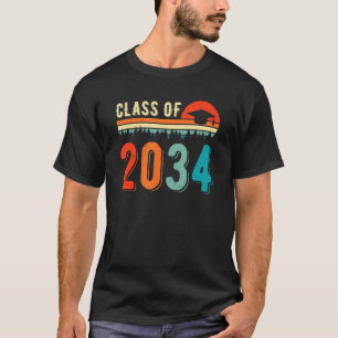 Senior Class Of 2034 Boys And Girls Retro Graduati T-Shirt